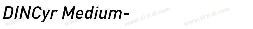 DINCyr Medium字体转换